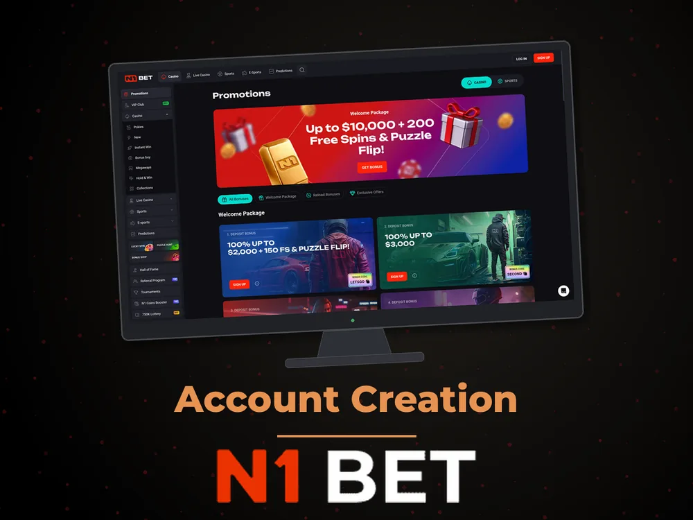 n1bet - Account Creation
