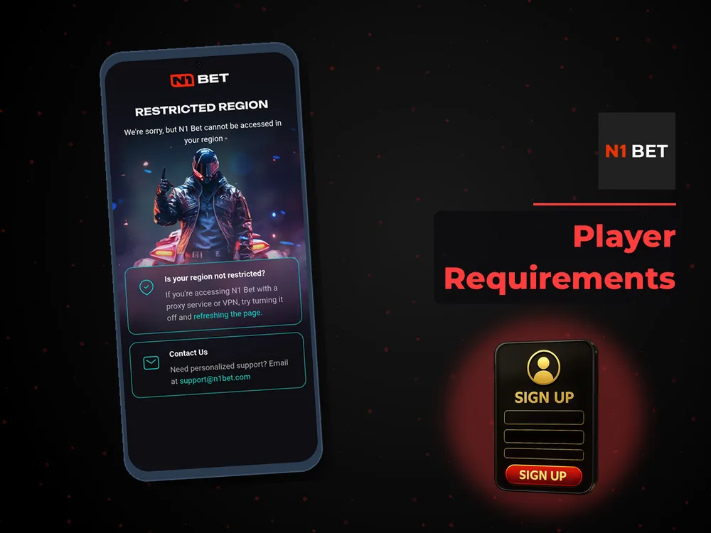 n1bet - Player Requirements